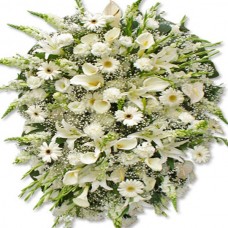 (VIP-10) COROA DE FLORES TONS BRANCO Tam:1,70